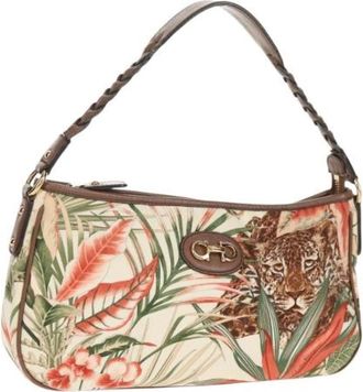 Ferragamo Pre-owned Shoulder Bags, female, Multicolor, Size: ONE SIZE Pre-owned Nylon Shoulder Bag