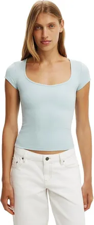 Cotton On Womens Hold Me Short Sleeve in Iced Marine at Nordstrom, Size Xx-Small