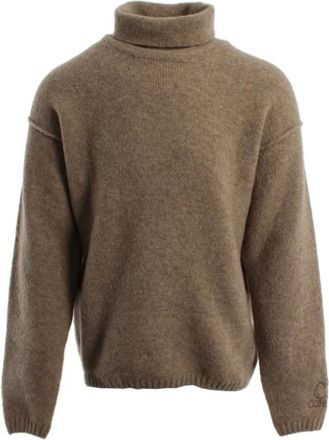 C.P. Company Turtlenecks, male, Brown, Size: XL Wool Turtleneck Sweater
