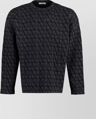 Valentino virgin wool ribbed crew-neck sweater