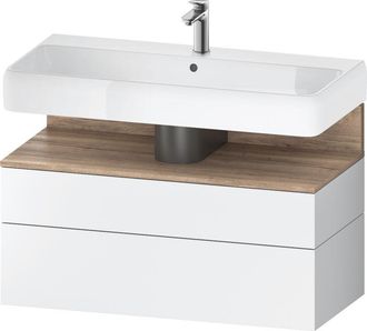 Duravit Duravit - Qatego Mueble Bajo Lavabo, 1 Extra&iacute;ble Y 1 Caj&oacute;n