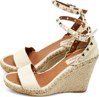 Valentino Garavani Espadrilles Rockstud con zeppa - Toni neutri