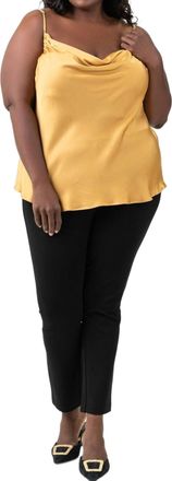 Mar&eacute;e Pour Toi Drape Neck Tank In Gold