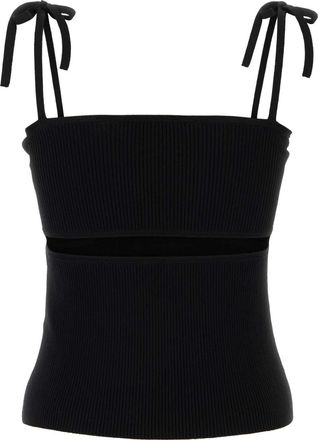 Nanushka Womens Tank Top Black Viscose Nylon Elastane Tops