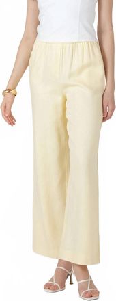 Dex Clothing Lemon Linen Pant In Yellow