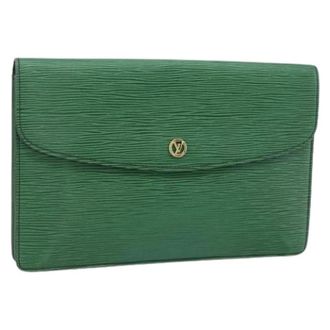 Louis Vuitton Pre-owned Clutches, female, Green, Size: ONE SIZE Pre-owned Epi Leather Clutch