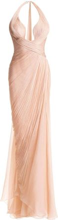Maria Lucia Hohan Milagros Halterneck Draped Maxi Dress