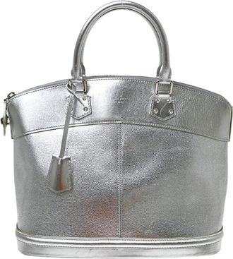 Louis Vuitton Suhali Lockit Leather Silver Leather Handbag (Pre-Owned)