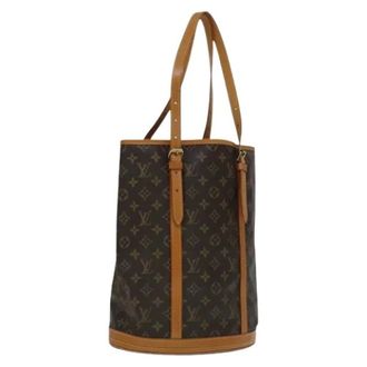 Louis Vuitton Pre-owned Bucket Bags, female, Brown, Size: ONE SIZE Pre-owned Monogram Canvas Bucket Bag