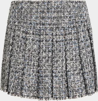 Alice & Olivia Carter Stitch Pleated Mini Skirt
