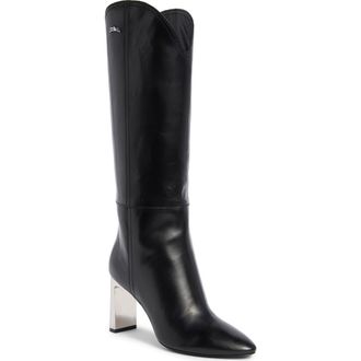 Longchamp Metallic Heel Western Boot in Black at Nordstrom Rack, Size 10Us / 41Eu