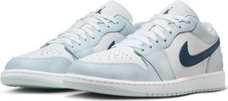 Nike Jordan Air Jordan 1 Low Basketball Sneaker in Aura/Squadron Blue at Nordstrom, Size 7.5