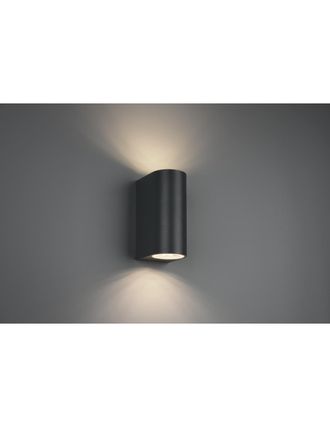 Trio Aplique Doble Emisi&oacute;n Led Redondo Roya Antracita H15 Cm Ip44 Lighting