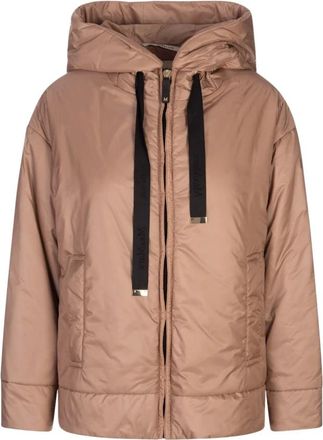 Max Mara Waterafstotende Canvas Gevoerde Jas - Dames - Jassen - Bruin - Maat: S