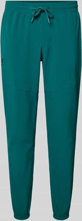 Under Armour Regular Fit Jogger mit Logo-Print Modell Vibe in Petrol, Gr&ouml;&szlig;e XXL