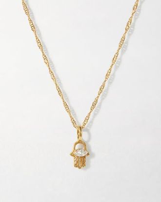 Edge of Ember Hamsa Diamond Necklace at Nordstrom, Size 18