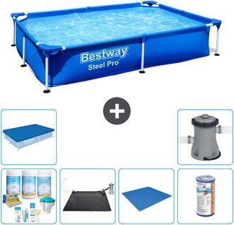 Bestway Piscina Bestway Steel Pro Rectangular - 221x150x43 Cm - 7-piezas S22211