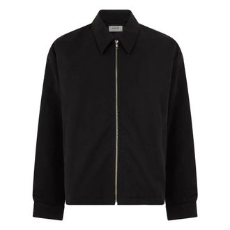 A Gold E Light Jackets, male, Black, Size: XL Cotton Shirt with Zip