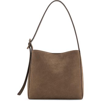Mango Suede Shopper Bag in Khaki at Nordstrom Rack