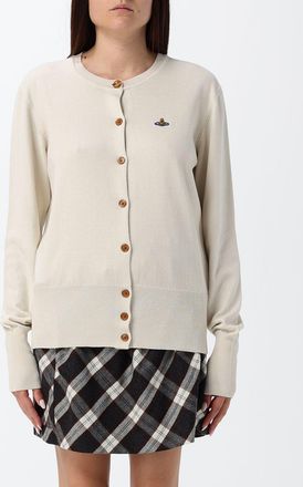 Vivienne Westwood Cardigan slim fit in cotone e cashmere con logo Orb