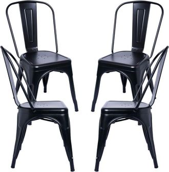 Regalos Miguel Regalos Miguel - Packs Sillas Comedor - Pack 4 Sillas Torix - Negro Mate