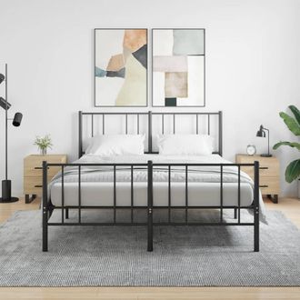 vidaXL Vidaxl - Mesita Noche 2 Uds Madera Ingenier&iacute;a Roble Sonoma 40x35x47,5 Cm