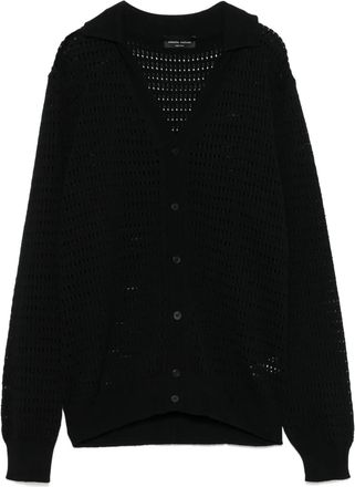 Roberto Collina Cardigan traforato - Nero