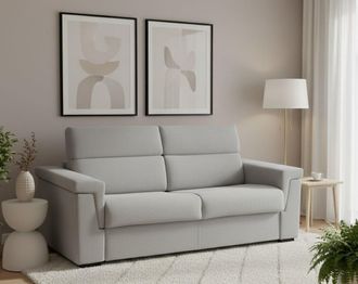 Dmora Sof&aacute; Fijo 3 Plazas Zelia, Sof&aacute; Lineal Para Sal&oacute;n, Acolchado, Desenfundable, Calidad 100% Made In Italy, 225x95 H100 Cm, Beige - Dmora