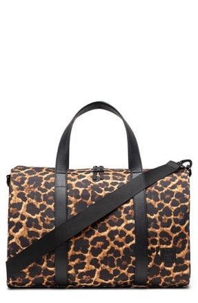 Herschel Novel Recycled Polyester Carry-On Duffle Bag in Digi Leopard Light at Nordstrom