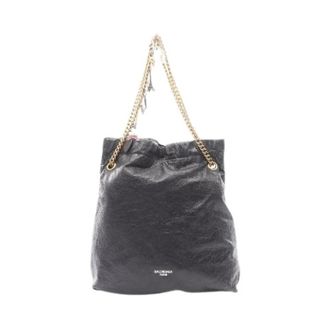 Balenciaga Pre-owned Bucket Bags, female, Black, Size: ONE SIZE Pre-owned Crush Leather Tote Bag