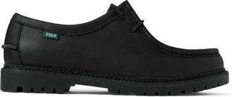 Polo Ralph Lauren Jett Apron - Heren - Veterschoenen - Zwart - 46 EU - Leer - Schoenen