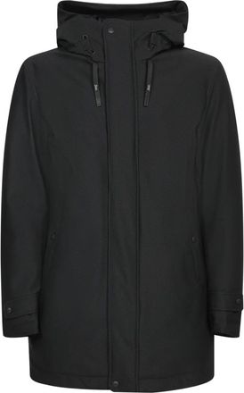 Herno Zwarte driekwart jas Elevate Style - Heren - Parka Jassen - Zwart - S - Jassen