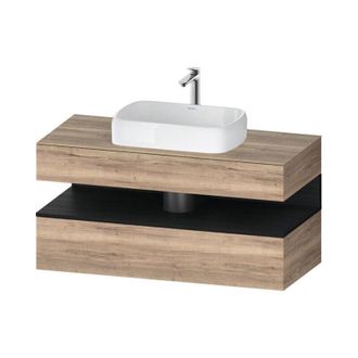 Duravit Duravit - Qatego Consola Mueble Bajo Lavabo, 1 Extra&iacute;ble, 1 Caj&oacute;n