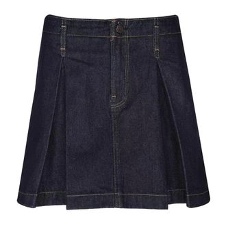 Calvin Klein Jeans Denim Skirts, female, Blue, W25, Pleated Skirt