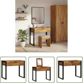 vidaXL vidaXL Tavolo da trucco in legno - Tavoli da Trucco per Camera da Letto Legno massello di acacia