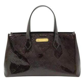 Louis Vuitton Pre-owned Handbags, female, Purple, Size: ONE SIZE Pre-owned Monogram Vernis Tote