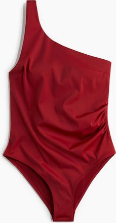 H&M One-Shoulder-Badeanzug in Light Shape - Red
