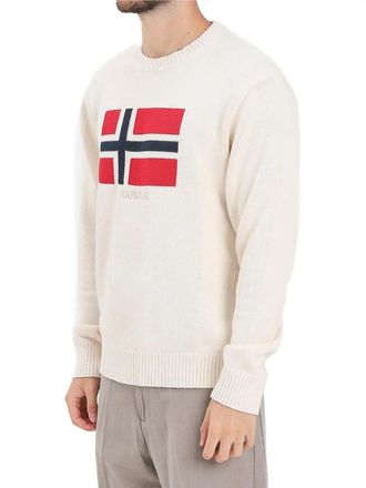 Napapijri Crew Neck Sweater Cotton - Cream