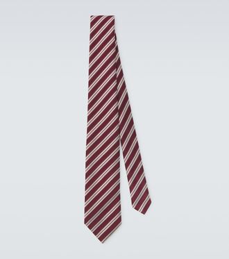 Charvet Striped silk jacquard tie
