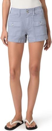 Paige Olivia High Waist Cargo Shorts in Vintage Blue Breeze at Nordstrom, Size 34