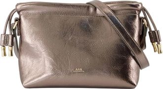 A.P.C. Metallic Mini Schoudertas - Synthetisch - Dames - Schoudertassen - Grijs - ONE Size - Polyester - Tassen