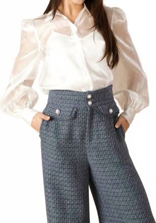 Flying Tomato The Lumi&egrave;re Organza Top In White