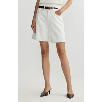 DL1961 Taylor High Waist Relaxed Denim Shorts in White at Nordstrom, Size 24