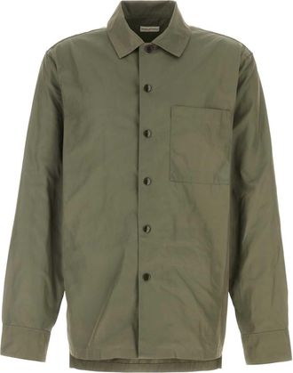 Dries Van Noten Army Green Polyester Cornish Shirt