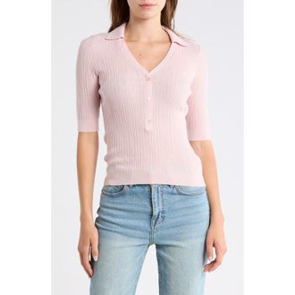 BOSS Fabyni Wool Polo Sweater in Lt Past/pk at Nordstrom Rack, Size X-Small