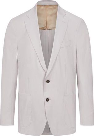 Emanuel Berg Beige Slub Wool & Silk Blend Sport Coat in Medium Beige at Nordstrom, Size 38 Us