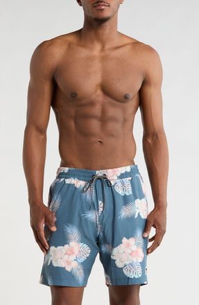 Hurley Chicama Volley Swim Trunks in Grey Teal at Nordstrom Rack, Size X-Large
