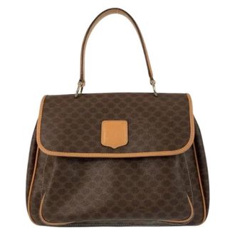 Celine Pre-owned Handbags, female, Brown, Size: ONE SIZE Pre-owned Macadam PVC Leather Handbag