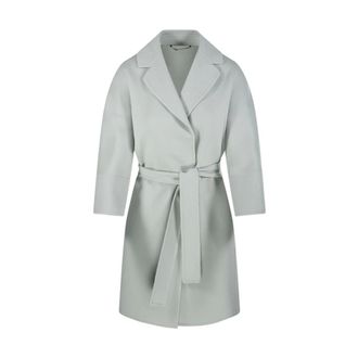 Max Mara Belted Coats, female, Green, XS, Arona Coat