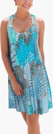 Lascana Strappy Detail Dress in Blue Multi at Nordstrom, Size 10